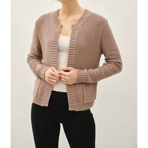 NEW BE COOL cloud nine open-knit cardigan in mocha